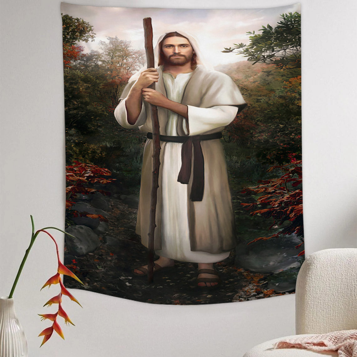 Great Redeemer Tapestry - Jesus Picture - Religious Tapestry - Christian Tapestry Wall Hangings