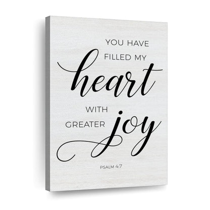 Greater Joy Canvas Wall Art - Canvas Religious Wall Art - Christian Wall Decor Living Room