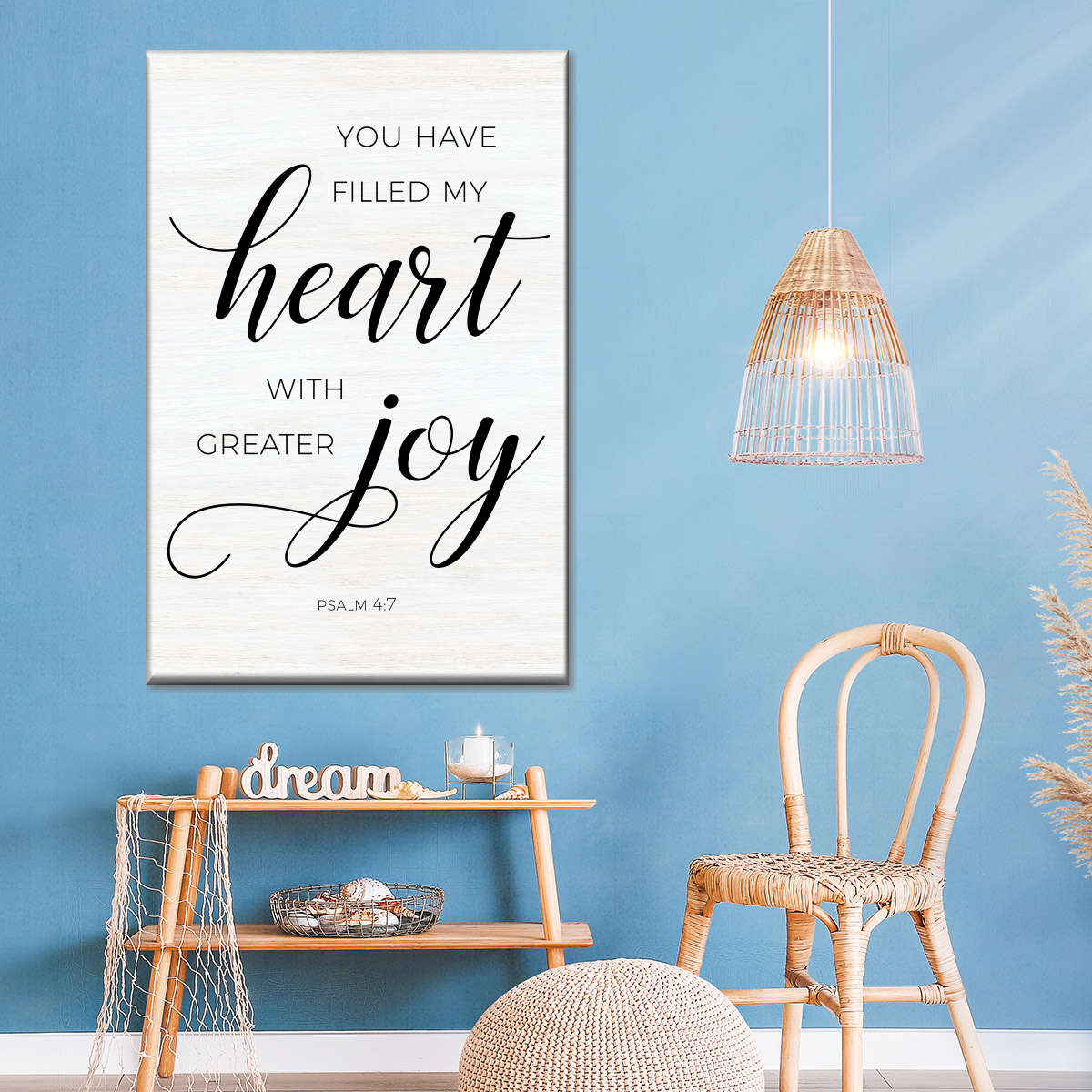 Greater Joy Canvas Wall Art - Canvas Religious Wall Art - Christian Wall Decor Living Room