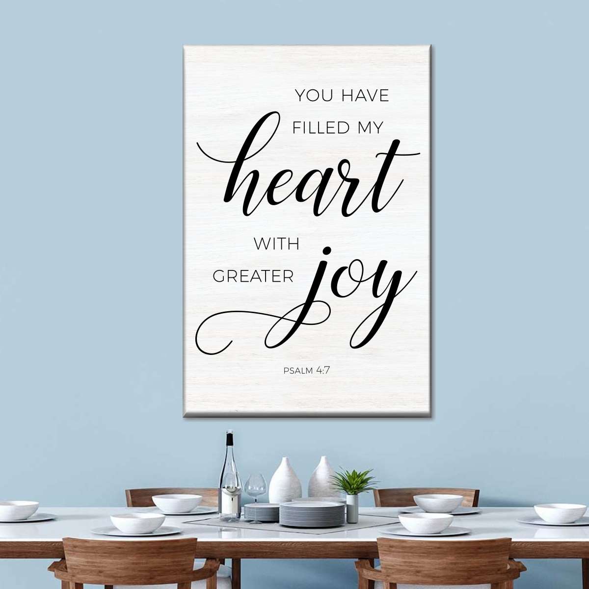 Greater Joy Canvas Wall Art - Canvas Religious Wall Art - Christian Wall Decor Living Room