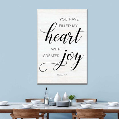 Greater Joy Canvas Wall Art - Canvas Religious Wall Art - Christian Wall Decor Living Room