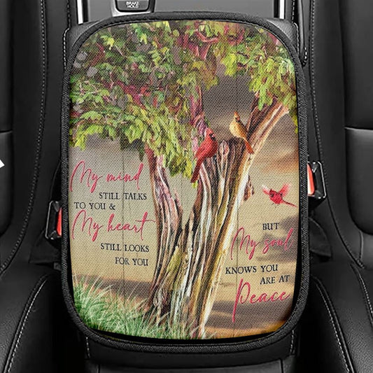 Green Tree, Watercolor Cardinal, My Mind Still Talks To You Car Center Console Cover, Christian Armrest Seat Cover, Bible Seat Box Cover