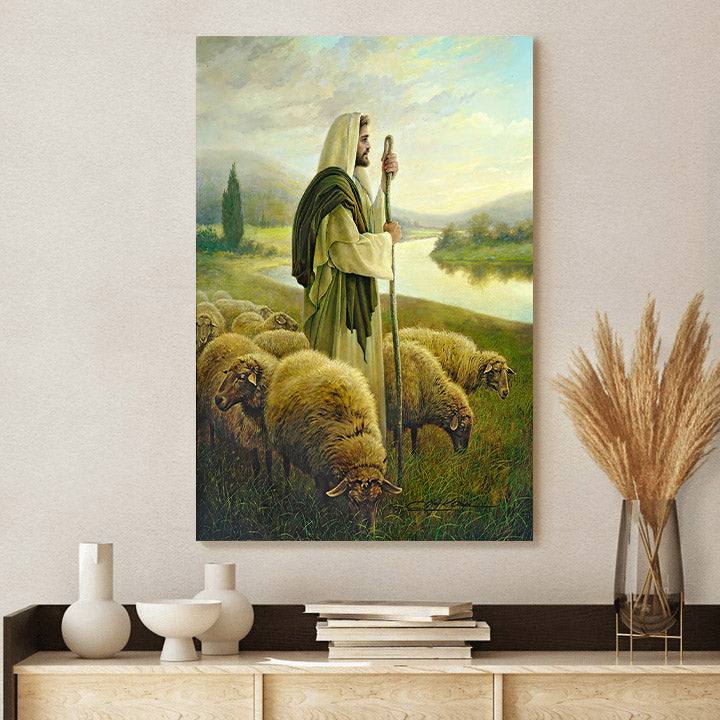 Greg Olsen The Good Shepherd Canvas Picture - Jesus Christ Canvas Art - Christian Wall Canvas