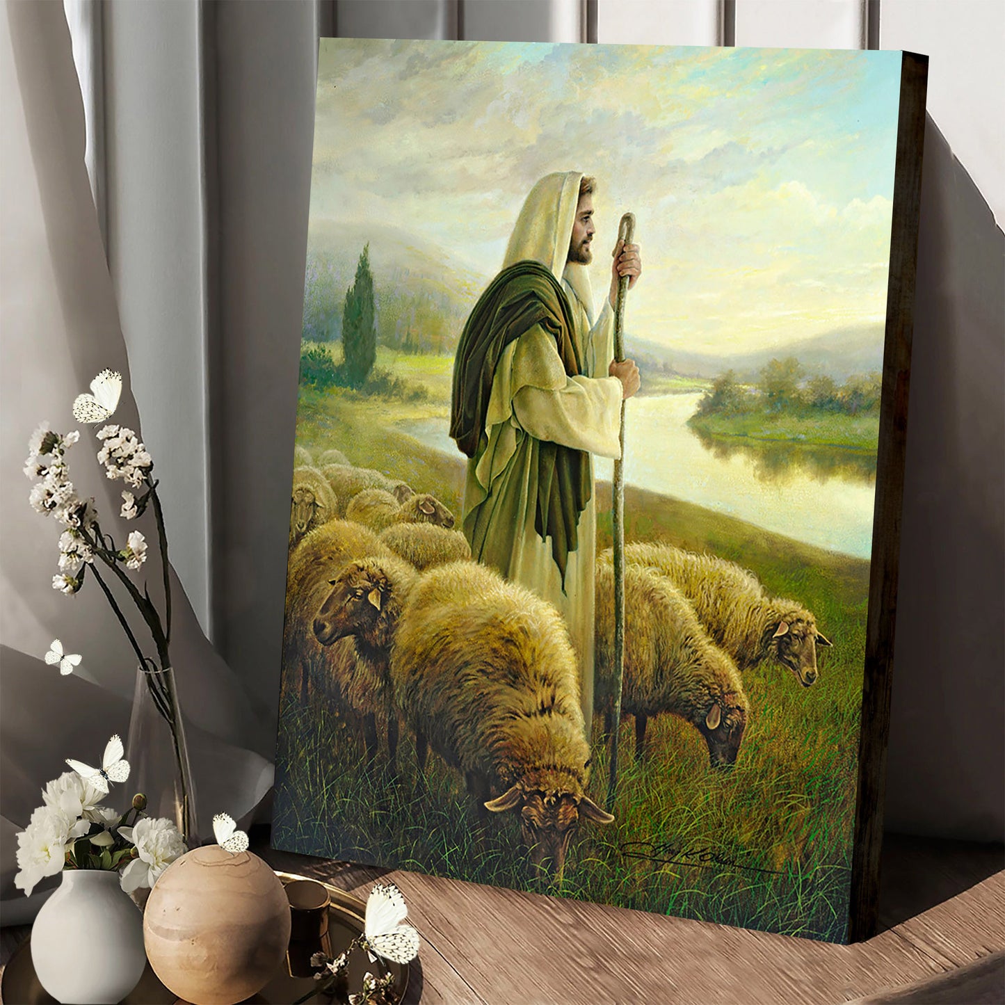 Greg Olsen The Good Shepherd Canvas Picture - Jesus Christ Canvas Art - Christian Wall Canvas