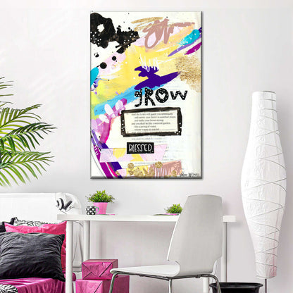 Grow Canvas Wall Art - Canvas Religious Wall Art - Christian Wall Decor Living Room