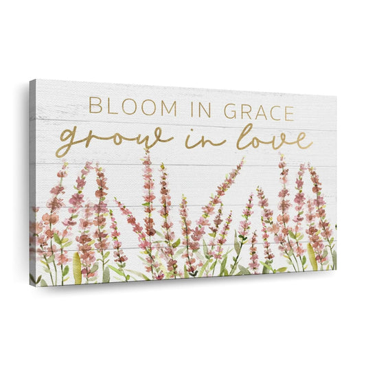 Grow In Love Canvas Wall Art 1 - Christian Canvas Wall Art - Religious Wall Art Canvas