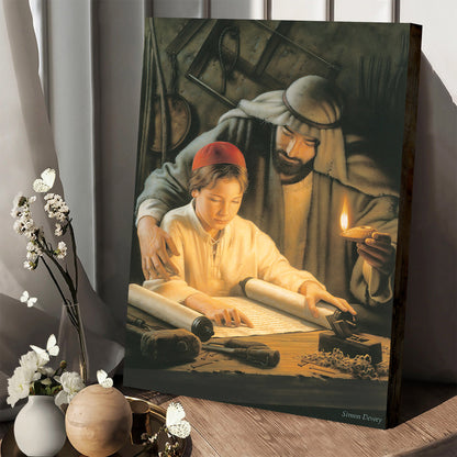 Growing In Wisdom Minicard Canvas Wall Art - Jesus Canvas Pictures - Christian Canvas Wall Art