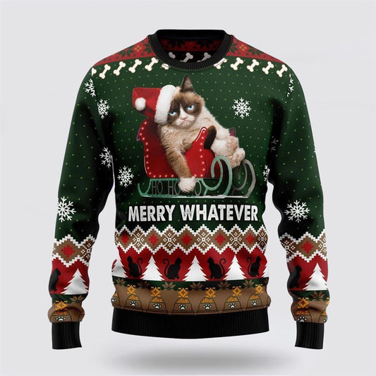 Grumpy Cat Ugly Christmas Sweater For Men And Women, Best Gift For Christmas, Christmas Fashion Winter