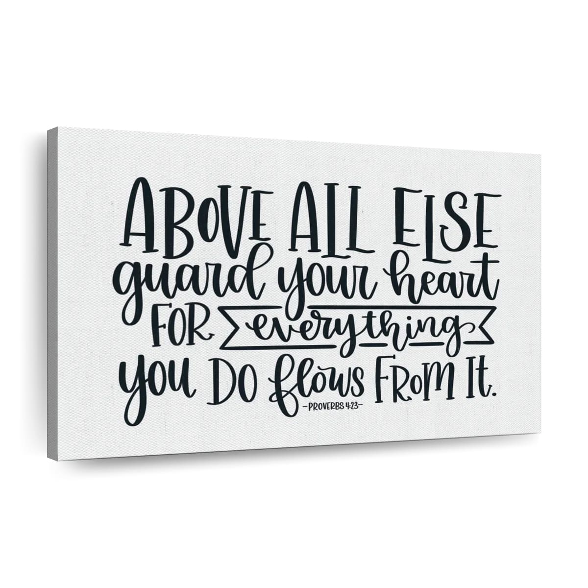 Guard Your Heart Canvas Wall Art - Christian Canvas Wall Art - Religious Wall Art Canvas