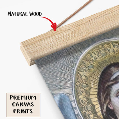 Guardian Angel Archangel Hanging Canvas Wall Art - Baptism Gift - Catholic Canvas Wall Art - Religious Gift - Christian Wall Art Decor