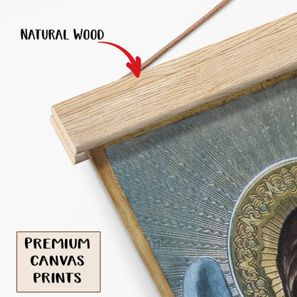 Guardian Angel Archangel Hanging Canvas Wall Art - Baptism Gift - Catholic Hanging Canvas Wall Art - Religious Gift - Christian Wall Art Decor