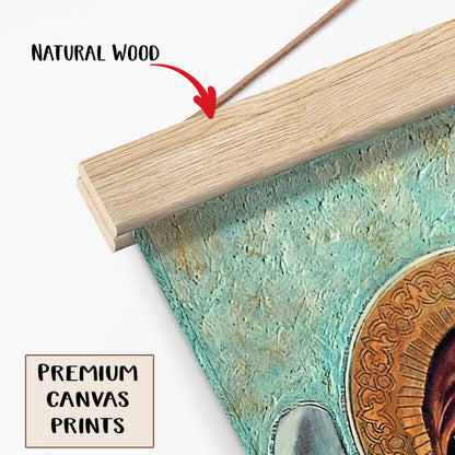 Guardian Angel Archangel Hanging Canvas Wall Art - Catholic Hanging Canvas Wall Art - Religious Gift - Christian Wall Art Decor