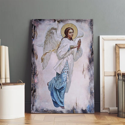Guardian Angel Beautiful Orthodox Canvas Wall Art - Catholic Canvas Wall Art - Religious Gift - Christian Wall Art Decor