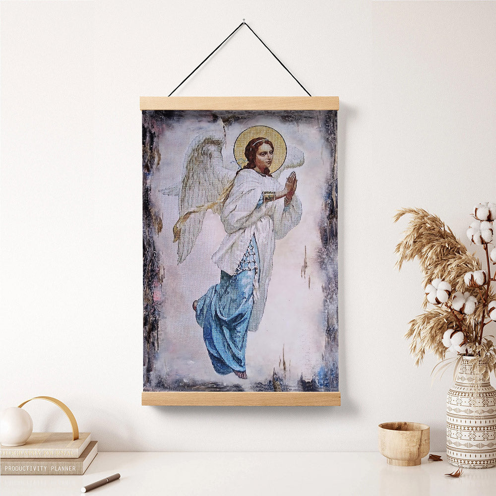 Guardian Angel Beautiful Orthodox Hanging Canvas Wall Art - Catholic Hanging Canvas Wall Art - Religious Gift - Christian Wall Art Decor