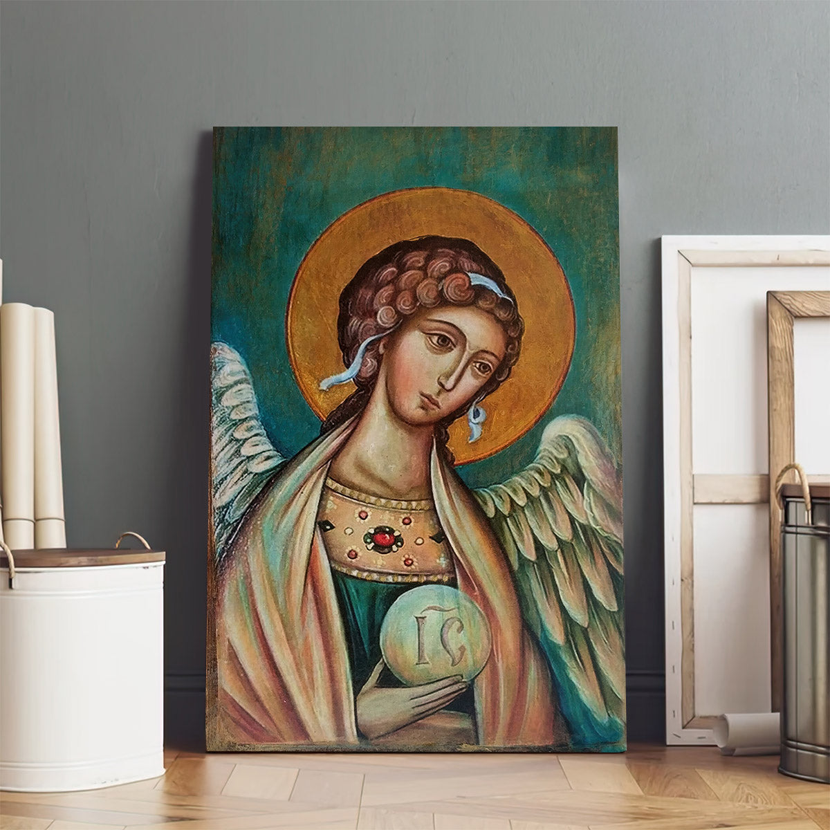 Guardian Angel Canvas Wall Art Decor - Catholic Canvas Wall Art - Religious Gift - Christian Wall Art Decor