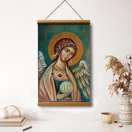 Guardian Angel Hanging Canvas Wall Art Decor - Catholic Hanging Canvas Wall Art - Religious Gift - Christian Wall Art Decor