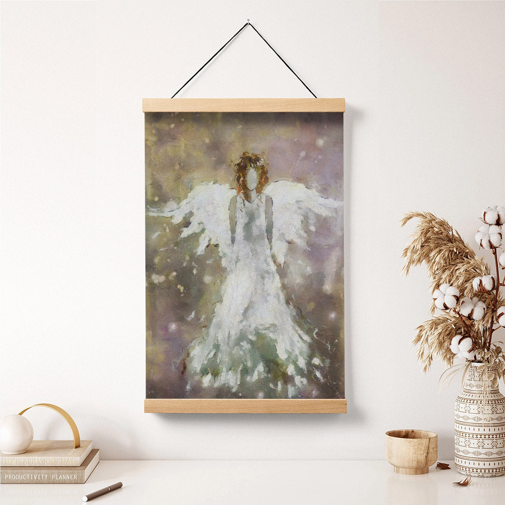 Guardian Angel Hanging Canvas Wall Art Prints Abstract - Catholic Hanging Canvas Wall Art - Religious Gift - Christian Wall Art Decor