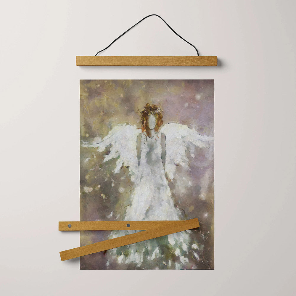 Guardian Angel Hanging Canvas Wall Art Prints Abstract - Catholic Hanging Canvas Wall Art - Religious Gift - Christian Wall Art Decor