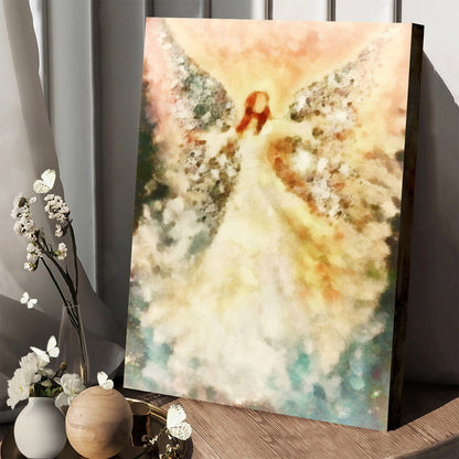 Guardian Angel Painting Canvas Wall Art 1 - Catholic Canvas Wall Art - Religious Gift - Christian Wall Art Decor