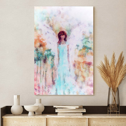 Guardian Angel Painting Canvas Wall Art 2 - Catholic Canvas Wall Art - Religious Gift - Christian Wall Art Decor