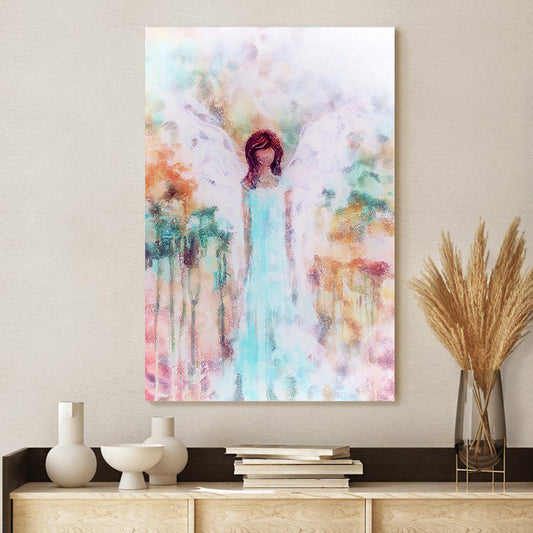 Guardian Angel Painting Canvas Wall Art 2 - Catholic Canvas Wall Art - Religious Gift - Christian Wall Art Decor