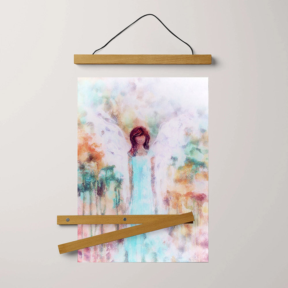Guardian Angel Painting Hanging Canvas Wall Art 1 - Catholic Hanging Canvas Wall Art - Religious Gift - Christian Wall Art Decor