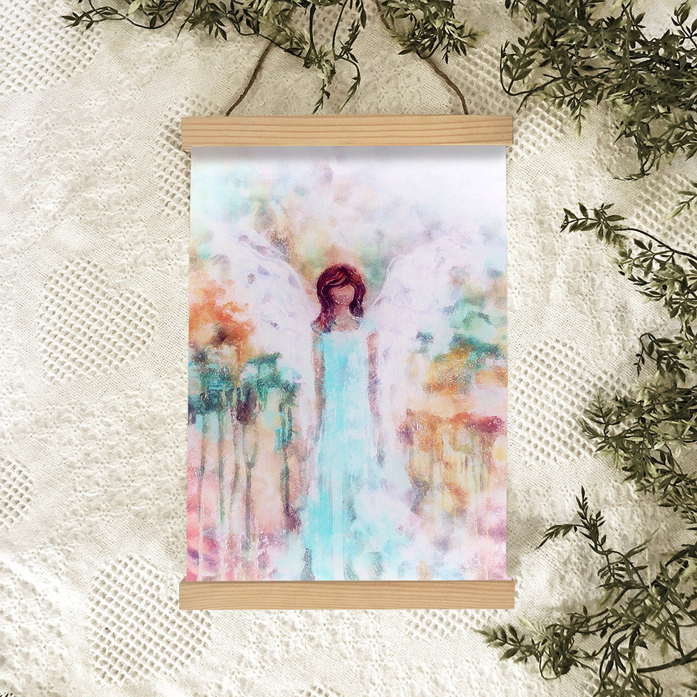 Guardian Angel Painting Hanging Canvas Wall Art 1 - Catholic Hanging Canvas Wall Art - Religious Gift - Christian Wall Art Decor