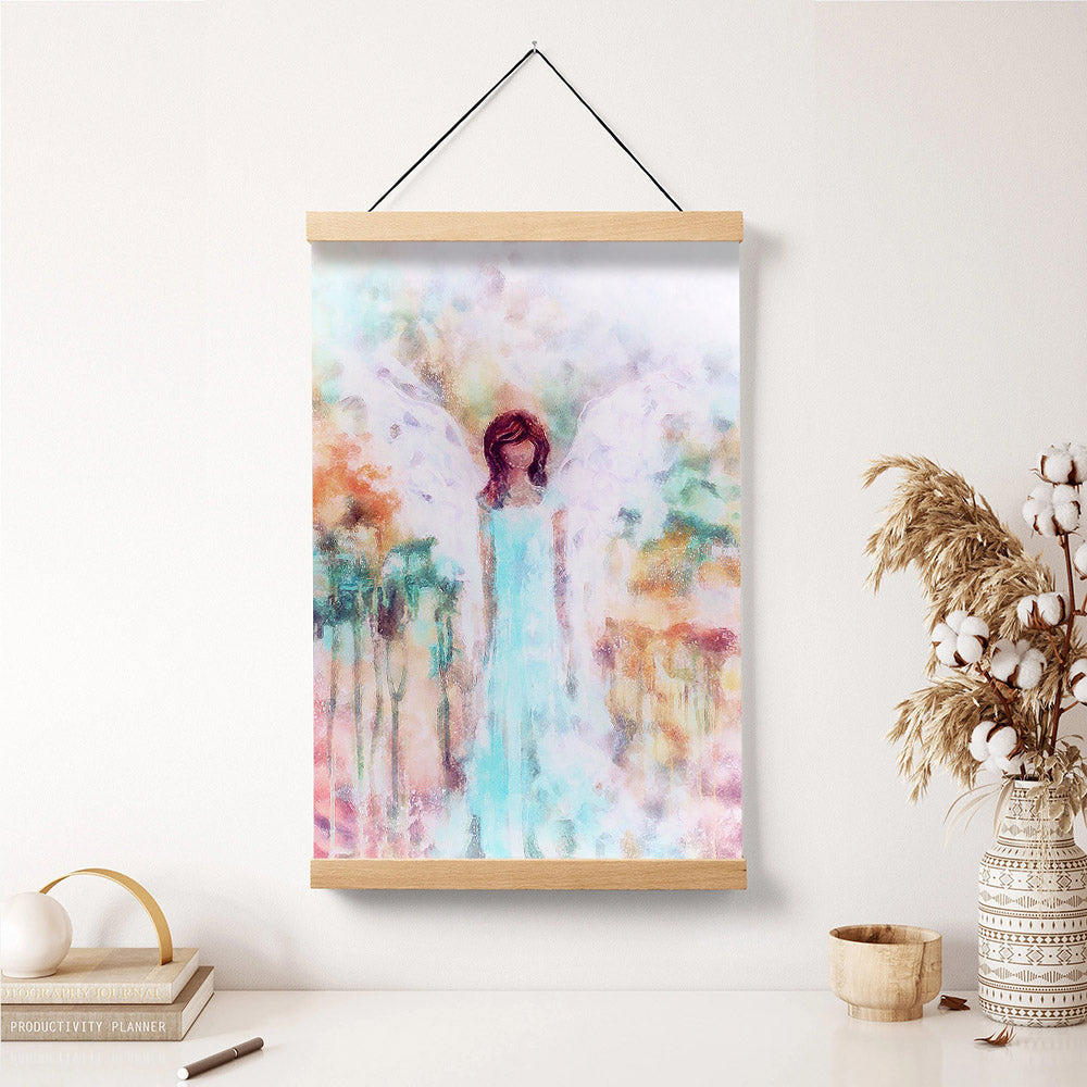 Guardian Angel Painting Hanging Canvas Wall Art 1 - Catholic Hanging Canvas Wall Art - Religious Gift - Christian Wall Art Decor