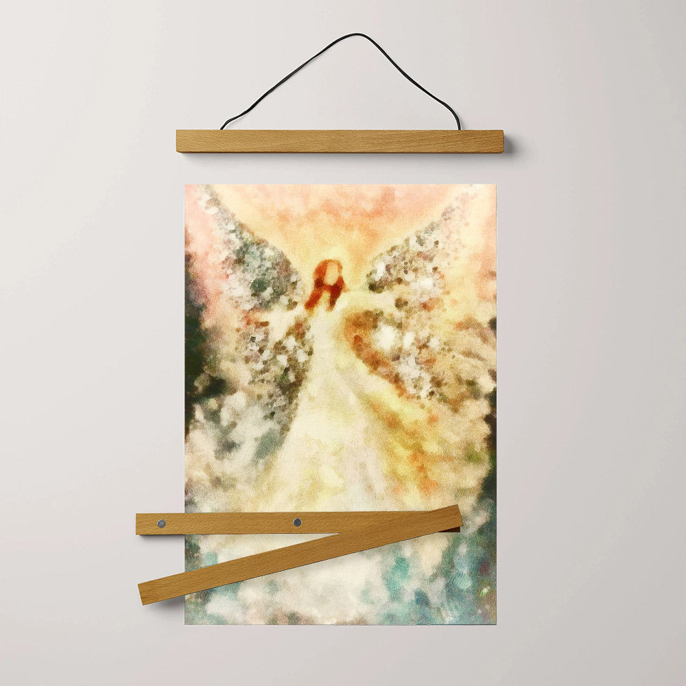 Guardian Angel Painting Hanging Canvas Wall Art 2 - Catholic Hanging Canvas Wall Art - Religious Gift - Christian Wall Art Decor