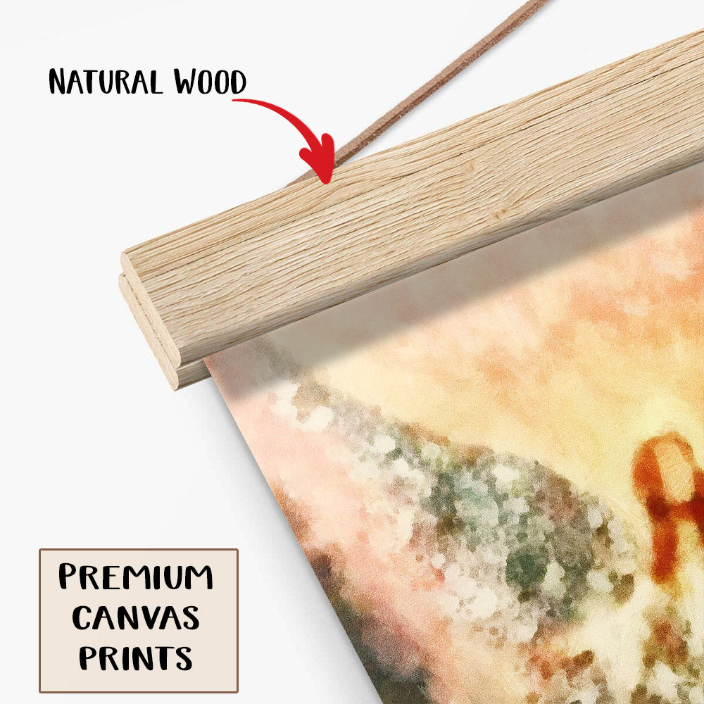 Guardian Angel Painting Hanging Canvas Wall Art 2 - Catholic Hanging Canvas Wall Art - Religious Gift - Christian Wall Art Decor