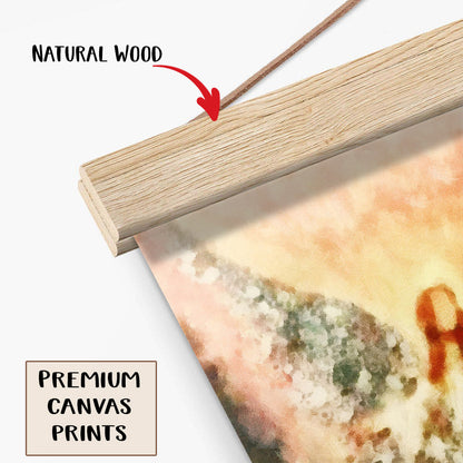 Guardian Angel Painting Hanging Canvas Wall Art 2 - Catholic Hanging Canvas Wall Art - Religious Gift - Christian Wall Art Decor