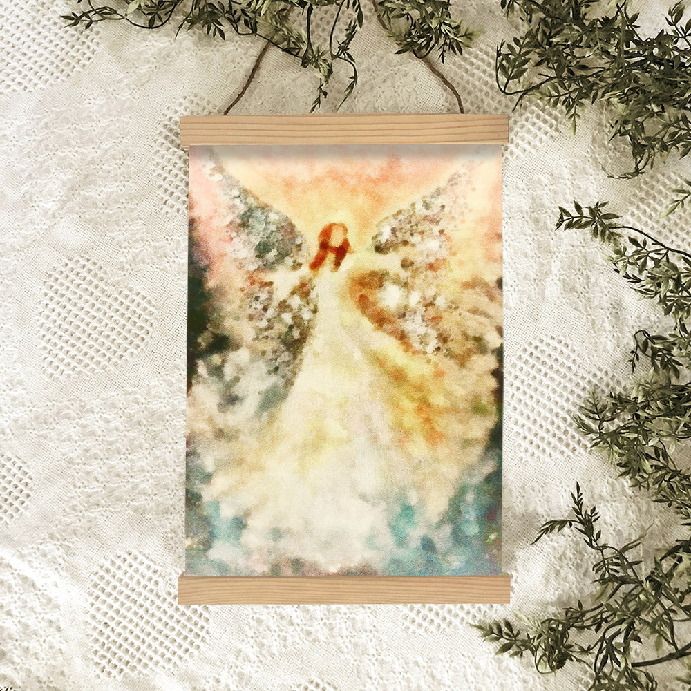 Guardian Angel Painting Hanging Canvas Wall Art 2 - Catholic Hanging Canvas Wall Art - Religious Gift - Christian Wall Art Decor