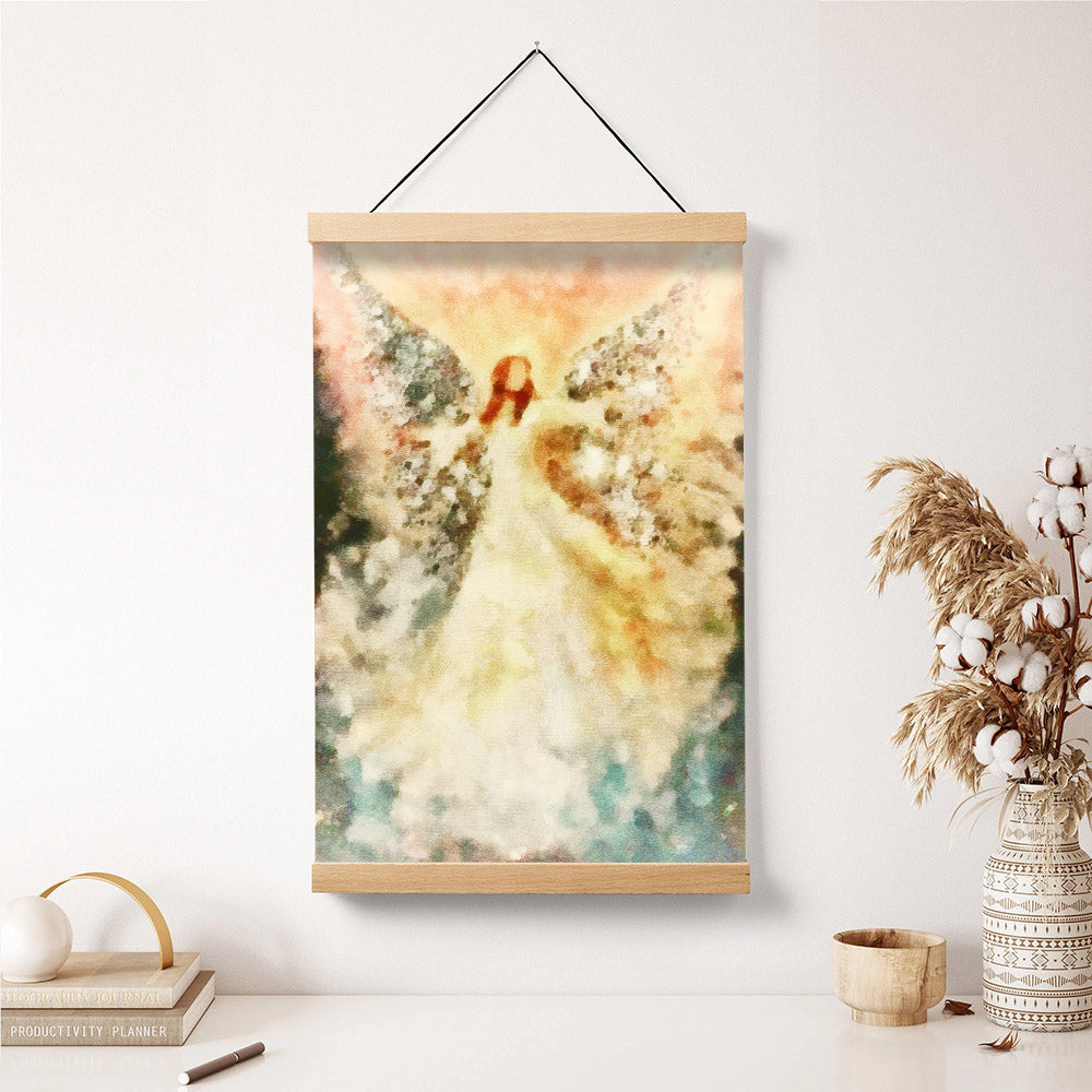 Guardian Angel Painting Hanging Canvas Wall Art 2 - Catholic Hanging Canvas Wall Art - Religious Gift - Christian Wall Art Decor