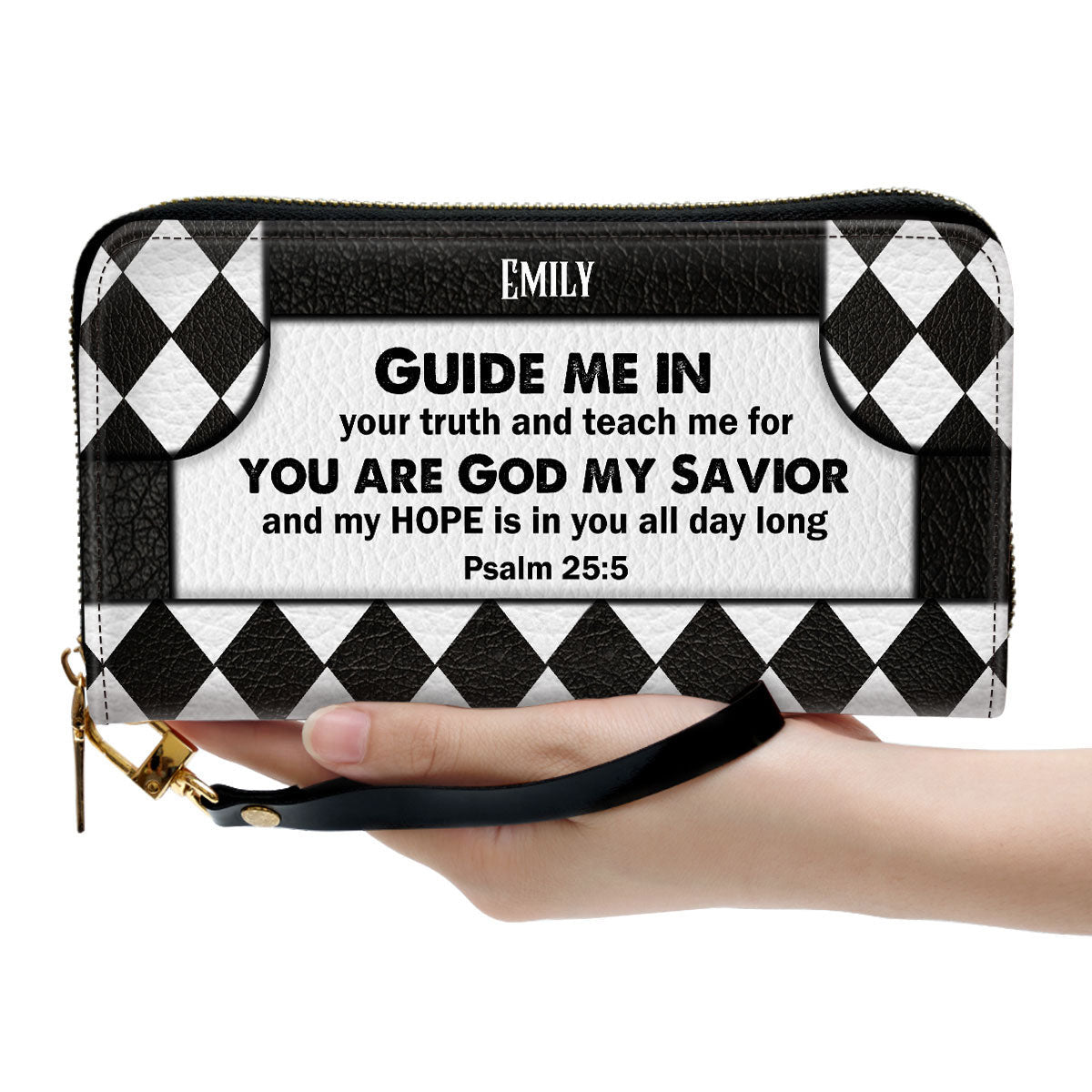 Guide Me In Your Truth Clutch Purse For Women - Personalized Name - Christian Gifts For Women