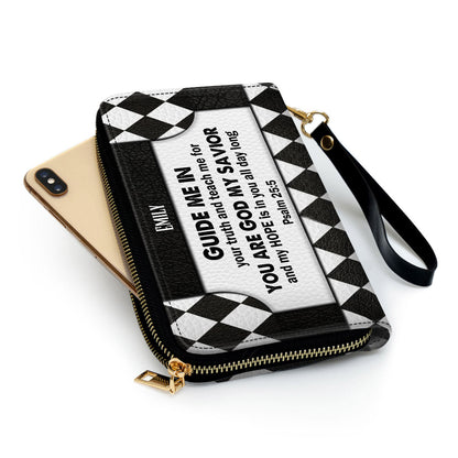 Guide Me In Your Truth Clutch Purse For Women - Personalized Name - Christian Gifts For Women