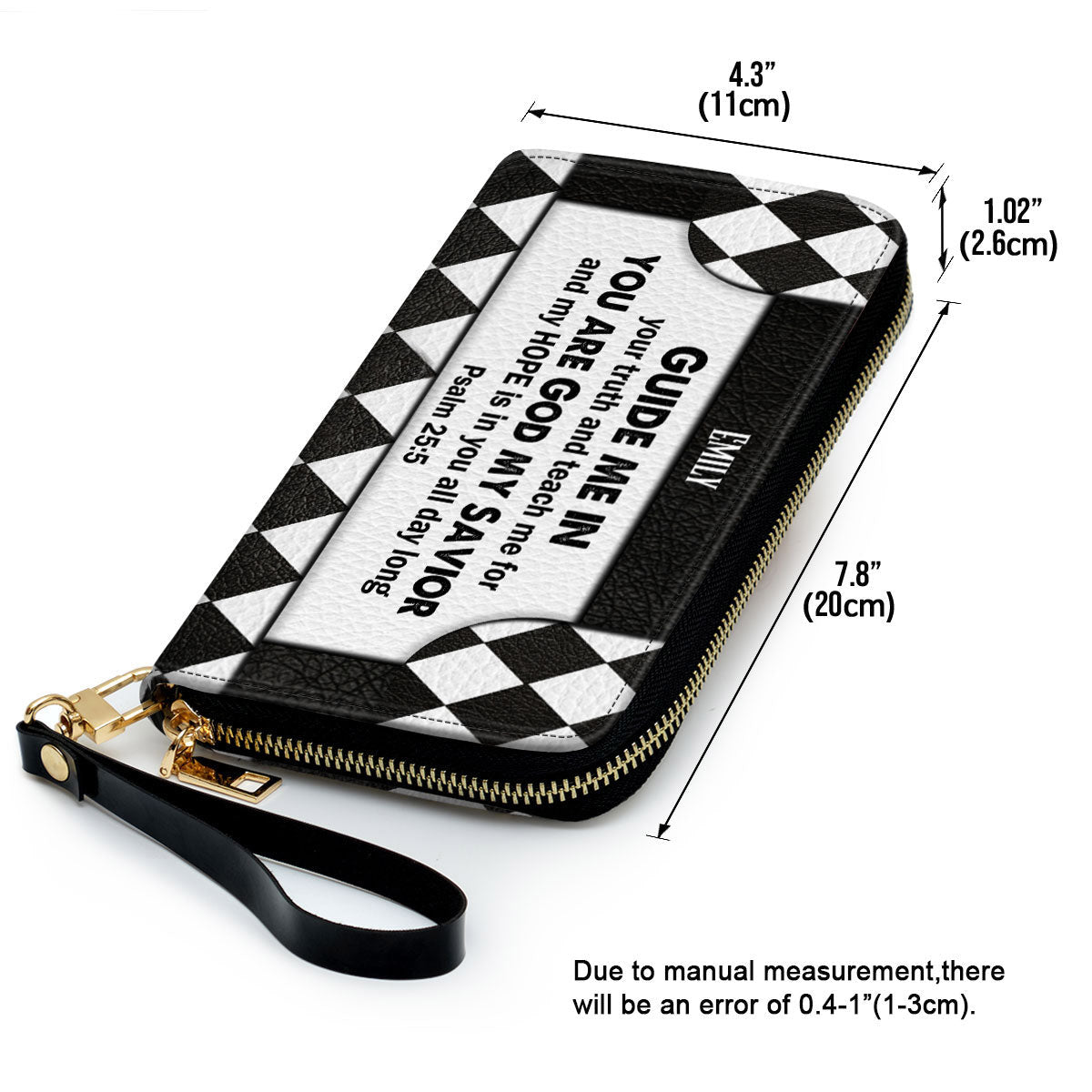 Guide Me In Your Truth Clutch Purse For Women - Personalized Name - Christian Gifts For Women