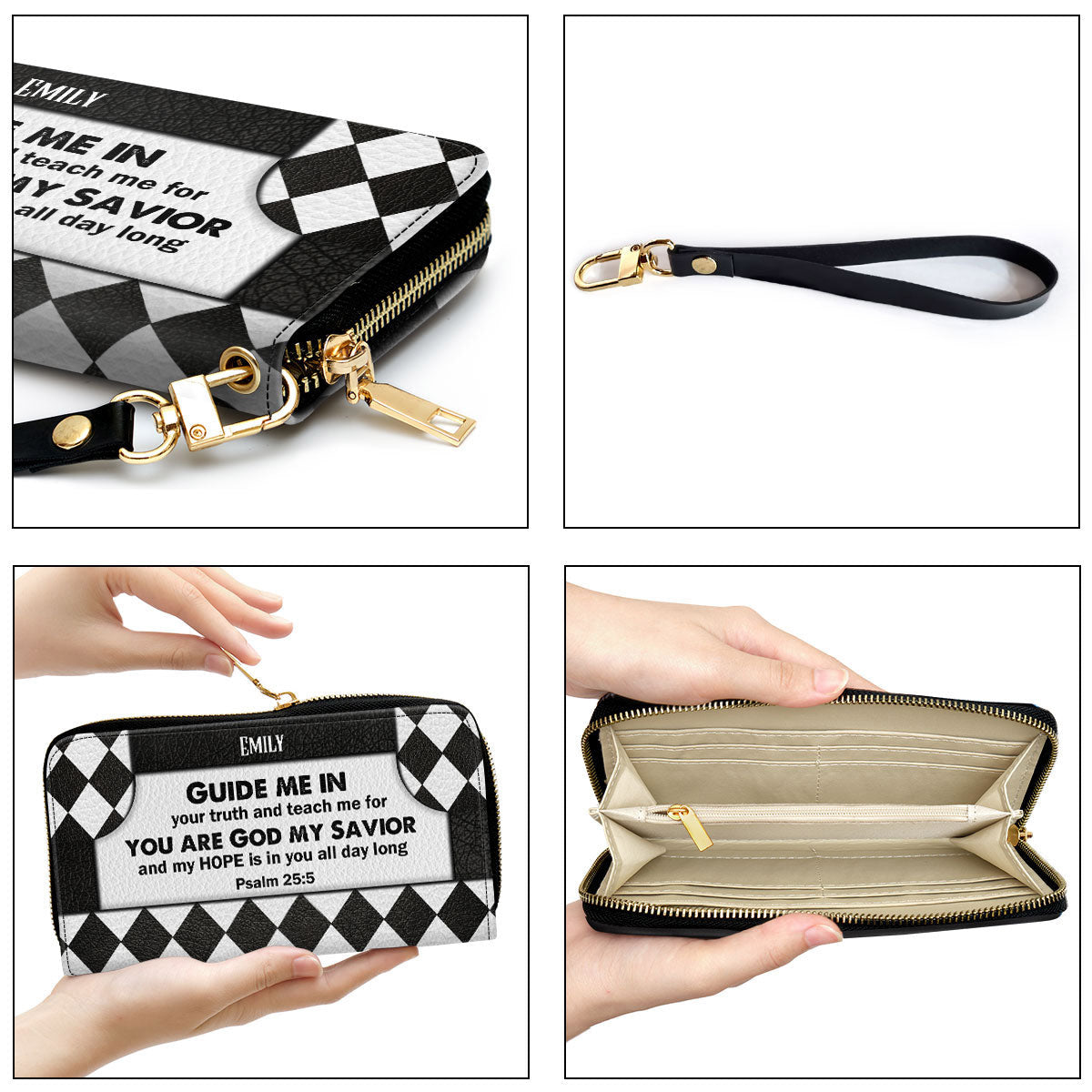 Guide Me In Your Truth Clutch Purse For Women - Personalized Name - Christian Gifts For Women