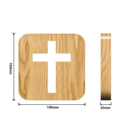 Wooden Cross Night Light - Christian Gift
