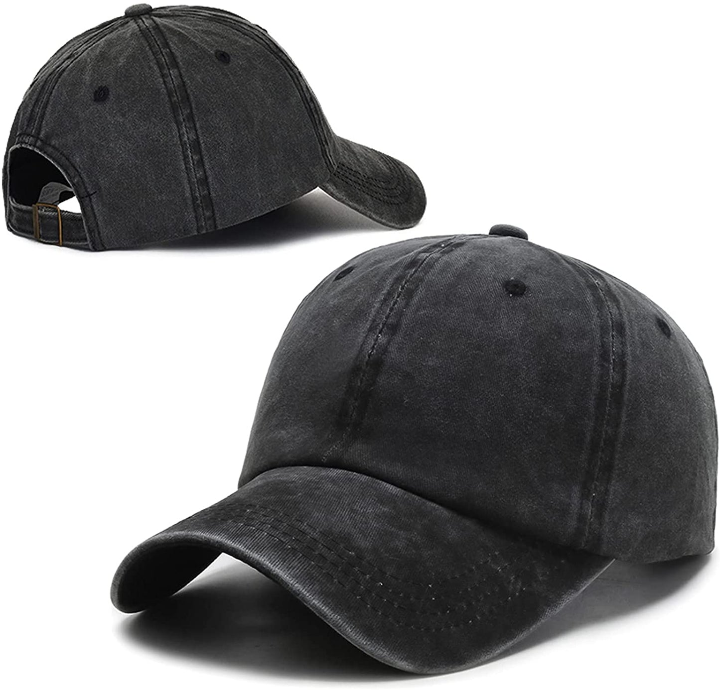 Christian Denim Baseball Cap With Jesus Saved My Life Embroidery for Men and Women - Washed Cotton