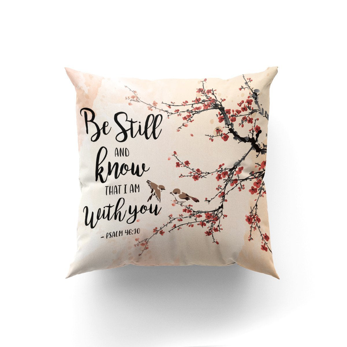 God Is Beside You - Bird And Peach Blossom Jesus Pillowcase HQ114 - 3