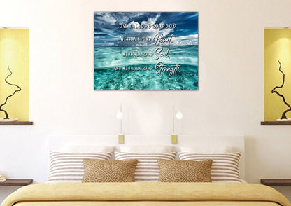 Halfsies Love The Lord Your God Wall Art - Christian Canvas Wall Art