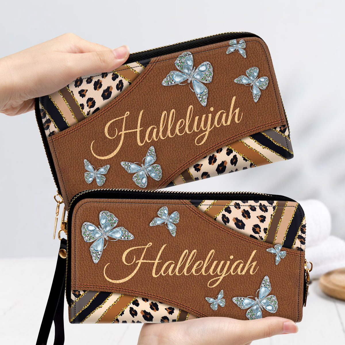 Hallelujah Clutch Purse For Women - Personalized Name - Christian Gifts For Women