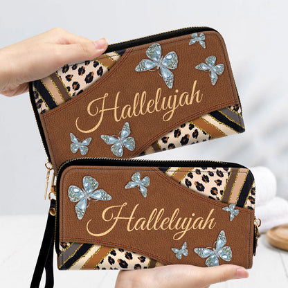 Hallelujah Clutch Purse For Women - Personalized Name - Christian Gifts For Women