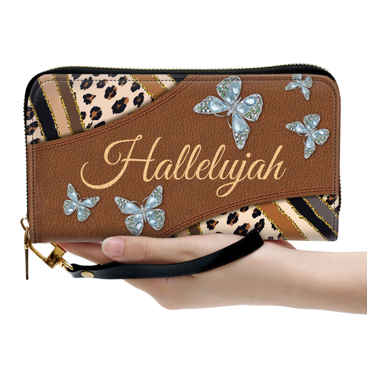 Hallelujah Clutch Purse For Women - Personalized Name - Christian Gifts For Women