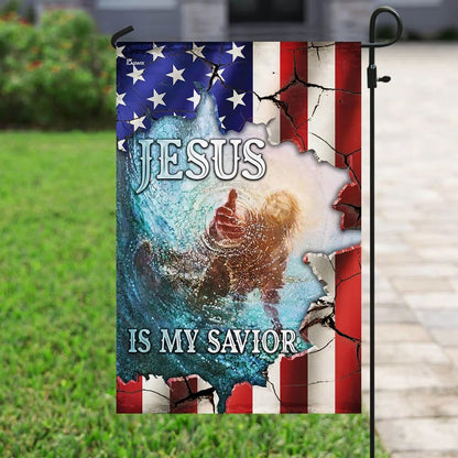 Hand Of God Jesus Is My Savior American US Flag - Outdoor Christian House Flag - Christian Garden Flags