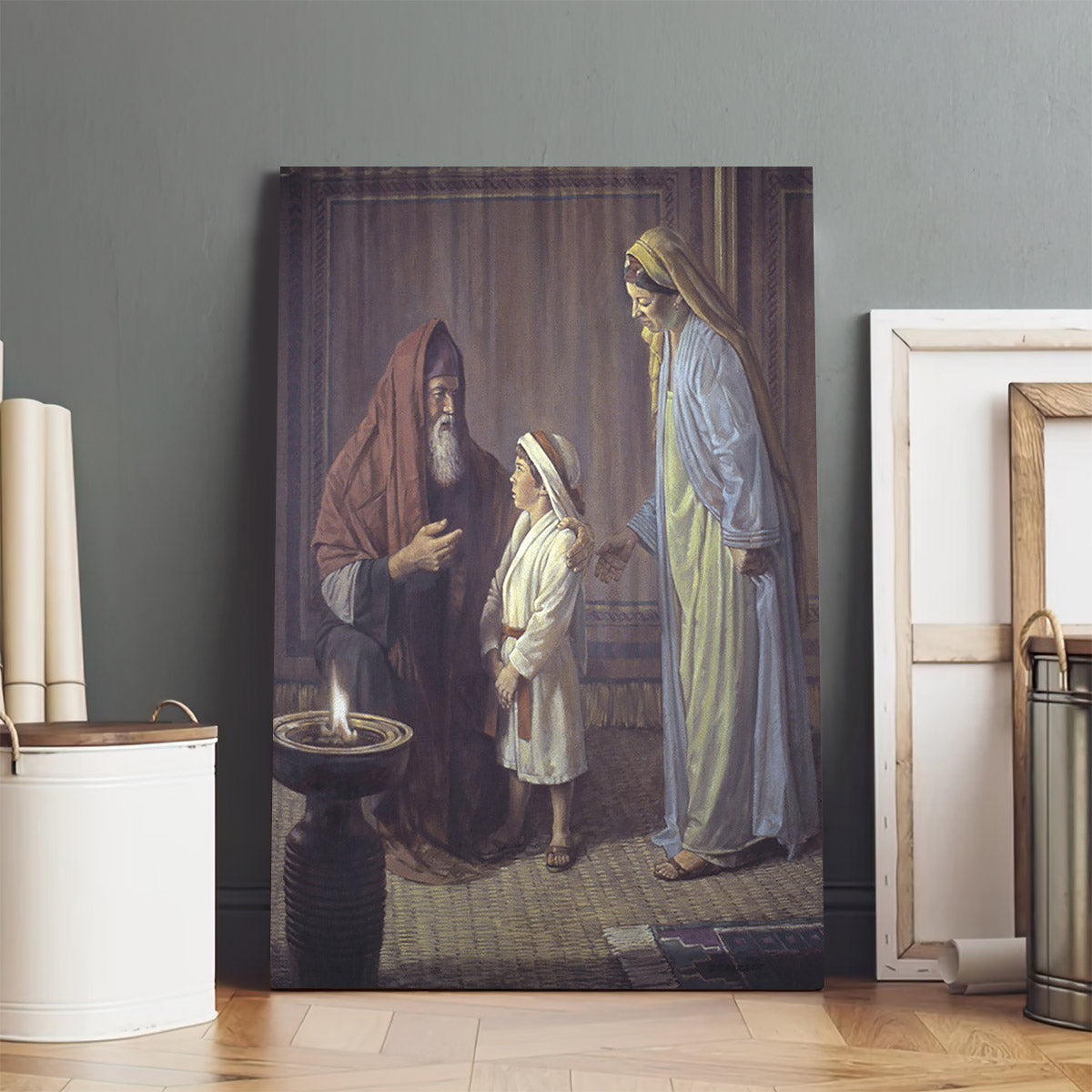 Hannah Presents Samuel To Eli Canvas Pictures - Jesus Canvas Art - Christian Wall Art