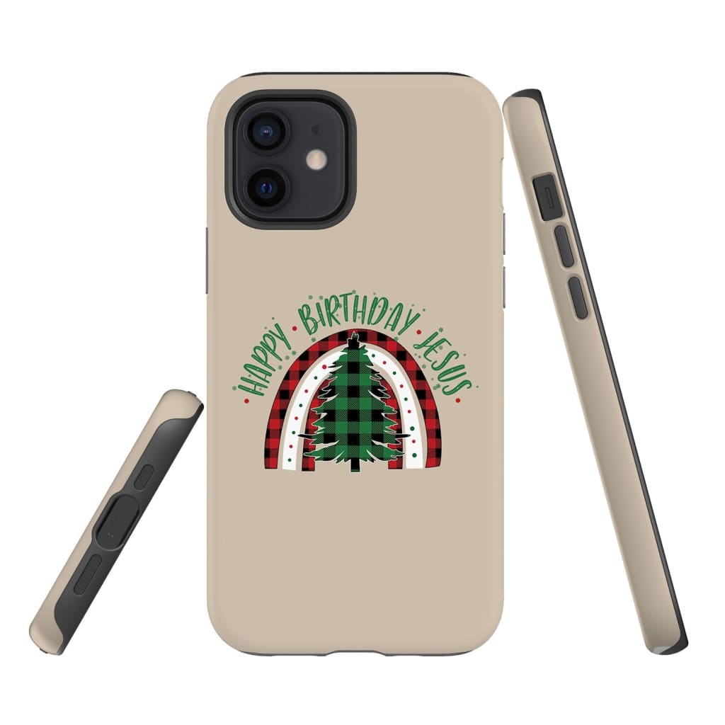 Happy Birthday Jesus Christmas Tree Phone Case - Bible Verse Phone Cases Samsung
