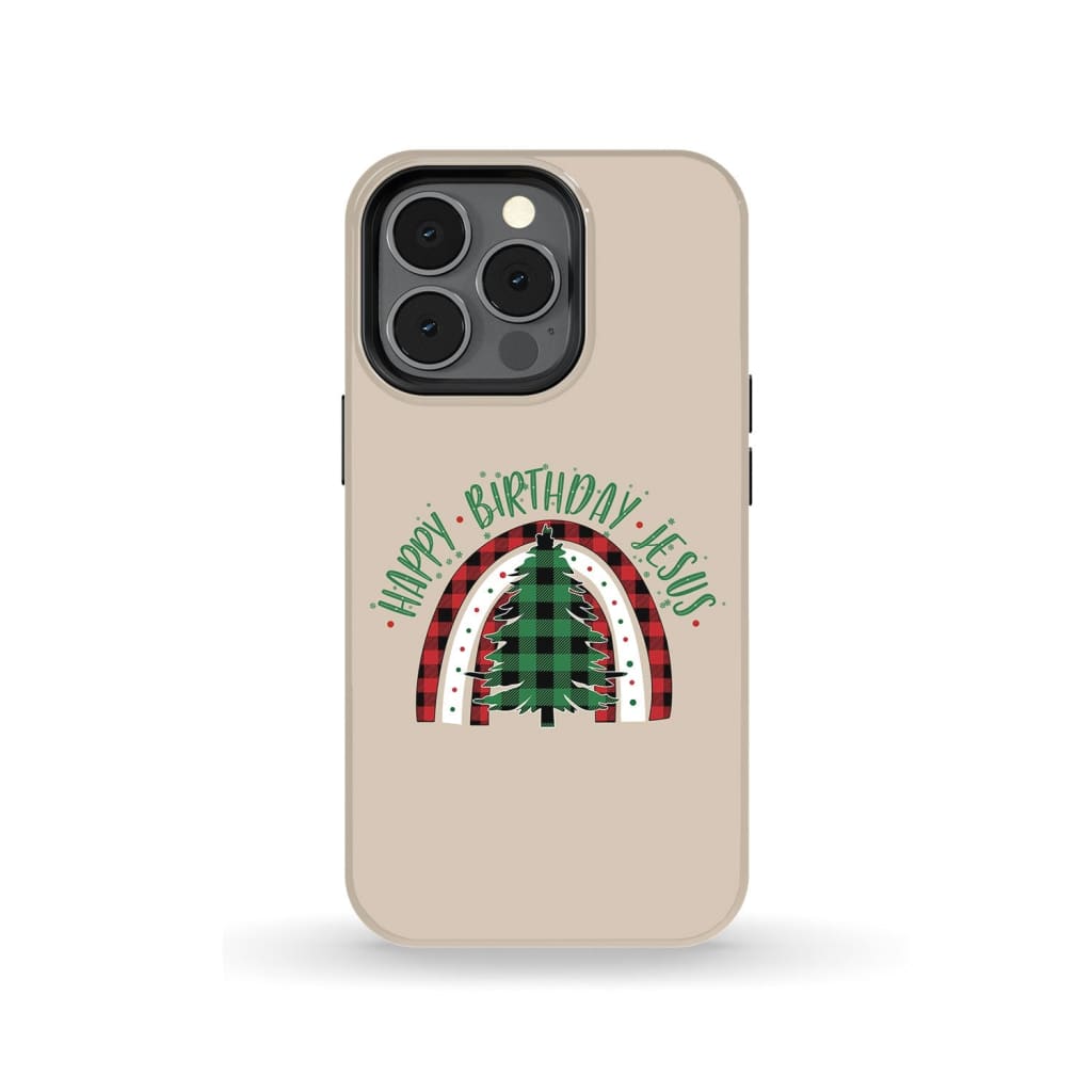 Happy Birthday Jesus Christmas Tree Phone Case - Bible Verse Phone Cases Samsung