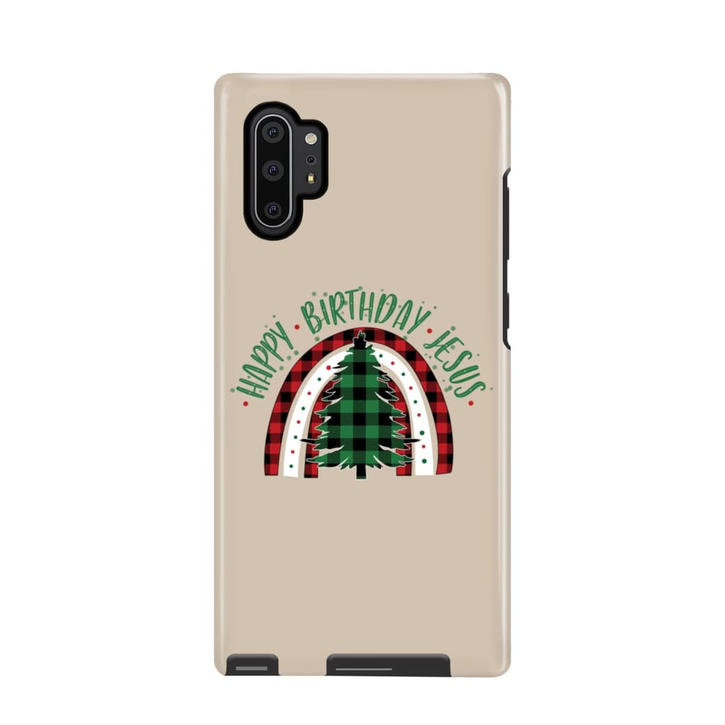 Happy Birthday Jesus Christmas Tree Phone Case - Bible Verse Phone Cases Samsung