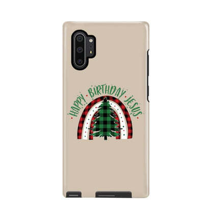 Happy Birthday Jesus Christmas Tree Phone Case - Bible Verse Phone Cases Samsung